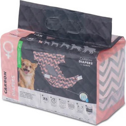 M-Pets Πάνες Εσώρουχα Περιόδου Σκύλου με Αυτοκόλλητα & Ενεργό Άνθρακα XS 1-3kg 20-40cm 15τμχ