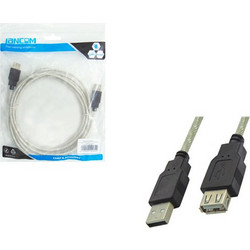 Lancom 04.001.0260 Καλώδιο Braided USB-A Male 2.0 to USB-A Female 5m Transparent