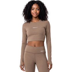 Venimo Γυναικείο Αθλητικό Crop Top Καφέ 226WLS-969-0X8