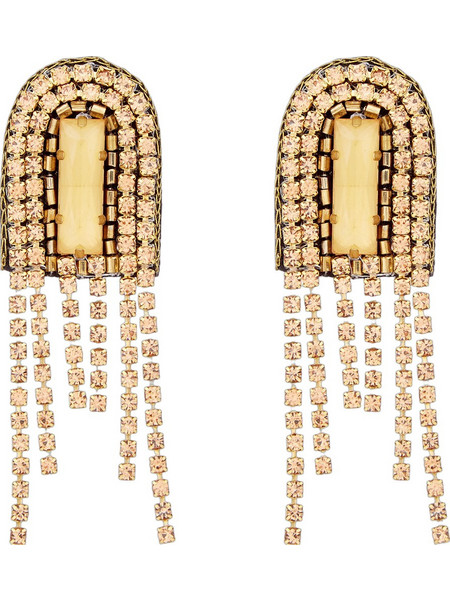 4Queens Σκουλαρίκια Κρεμαστά Χρυσά 7.5cm
