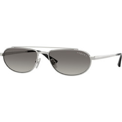Vogue VO4371S 323T3 Ανδρικά Γυαλιά Ηλίου Aviator Μεταλλικά Ασημί με Μαύρο Φακό