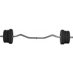 Sportnow A91-344V01BK Στραβόμπαρα Σετ με Βάρη 25kg Φ25mm 120cm