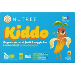 Nutree Kiddo Βιολογικές Μπάρες Μπανάνα & Καρότο 12m+ Χωρίς Λακτόζη & Ζάχαρη 120gr