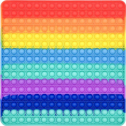 Rainbow Τετράγωνο Jumbo Pop It Πολύχρωμο