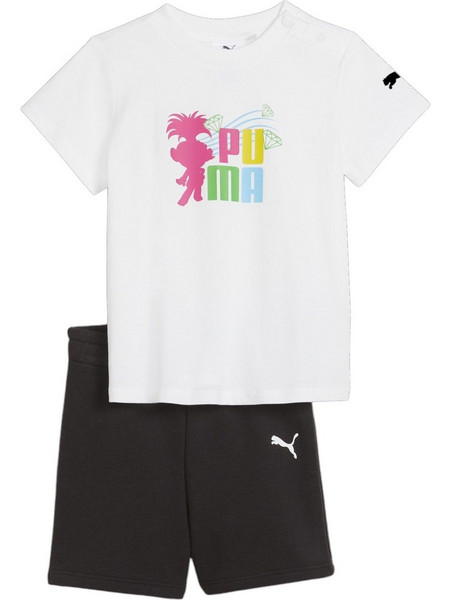 Puma Βρεφικό Σετ για Κορίτσι Καλοκαιρινό Λευκό Μαύρο 624839-02