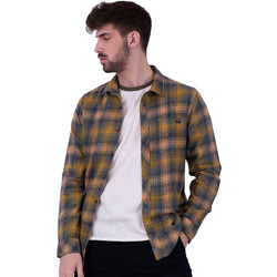 Billabong Ανδρικό Πουκάμισο Βαμβακερό Καρό Μακρυμάνικο Κανονική Γραμμή Overshirt Καφέ U1SH12BIF0-581