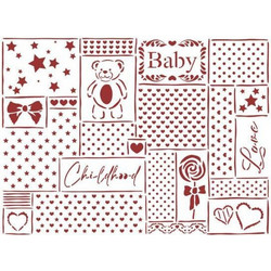 Stamperia Στένσιλ Σχέδια DayDream Patchwork 15x20cm KSD31300