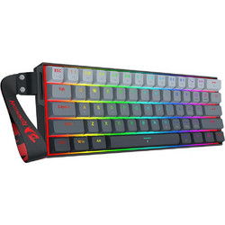 Redragon Fizz K617 RT Μηχανικό Gaming Πληκτρολόγιο 60% RGB Black Grey