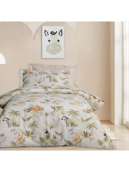 Das Home 4992 Σετ Παιδική Παπλωματοθήκη Μονή 160x240 Γκρι