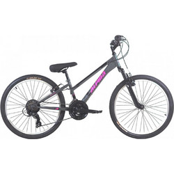 Alpina Alpha Παιδικό Mountain Bike 24" με 21 Ταχύτητες Ανθρακί Ροζ