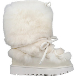 UGG Classic Tall Chalet Γυναικεία Μποτάκια Λευκά με Γούνα 1171570-WHT