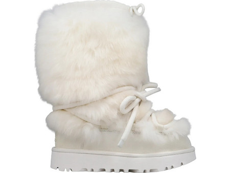 UGG Classic Tall Chalet Γυναικεία Μποτάκια Λευκά με Γούνα 1171570-WHT