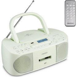 Medion DRX-1 Plus Boombox Φορητό Ράδιο CD Player με Κασετόφωνο Λευκό