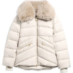 Barbour Γυναικείο Μπουφάν Χειμωνιάτικο Puffer Μακρύ Εκρού LQU1938-CR11