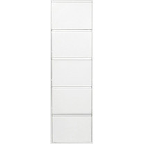 Kare Design Παπουτσοθήκη Μεταλλική Caruso 5 Λευκή M50xΠ15xΥ170cm KA-49288