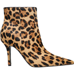 Nine West GALZP5 Γυναικεία Μποτάκια Αστραγάλου Suede Ταμπά Καφέ με Λεπτό Ψηλό Τακούνι 20-120