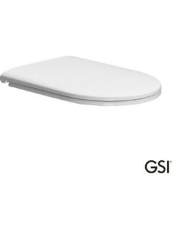 GSI Norm Καπάκι Λεκάνης D-Shape από Βακελίτη Slim Soft Close Λευκό 500-MS99C-300