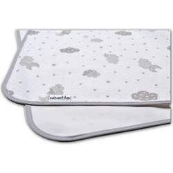 Ninetta Bebe 733 Clouds Αδιάβροχο Σελτεδάκι Αλλαξιέρας Μωρού 100% Βαμβακερό Γκρι 60x90cm