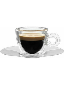 Bormioli Rocco Σετ Φλιτζάνια Espresso & Ελληνικού Καφέ Γυάλινα Διαφανή 65ml 2τμχ 08.00283
