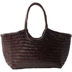 Dragon Diffusion Nantucket Basket Γυναικεία Τσάντα Χειρός Δερμάτινη Σοκολατί 8822