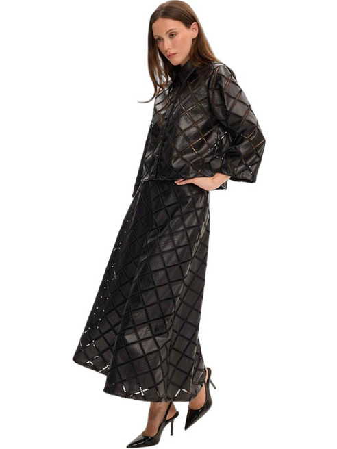 Ciel Concept Kendall Γυναικείο Πουκάμισο 3/4 Mονόχρωμο Μαύρο GRPREFALL49