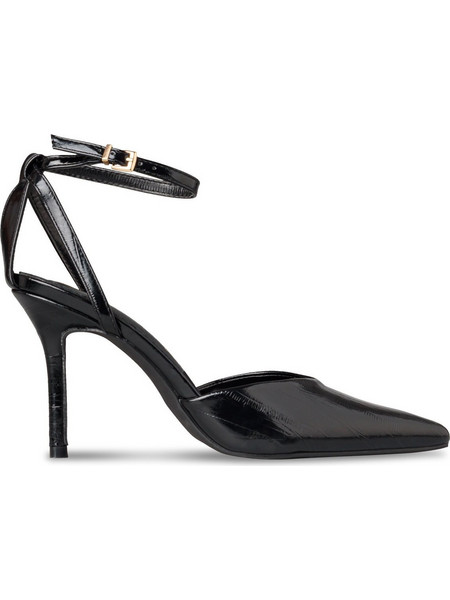 Envie Shoes Γόβες Λουστρίνι με Τακούνι Στιλέτο με Λουράκι Μαύρες E31-24143-34