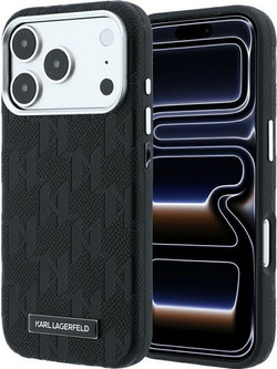 Karl Lagerfeld Back Cover Mono Resin Logo Magsafe Black (iPhone 18 Pro Max / 17 Pro Max)
