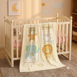Serafino Animals BM-674 Κουβέρτα Αγκαλιάς Fleece 80x105 Μπεζ