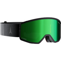 Atomic Four AN5106858 Μάσκα Σκι & Snowboard Παιδική Μαύρη με Φακό Καθρέπτη Πράσινο