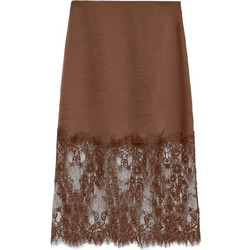 Vero Moda Μίντι Φούστα Σατέν Ψηλόμεση Καφέ 10352633