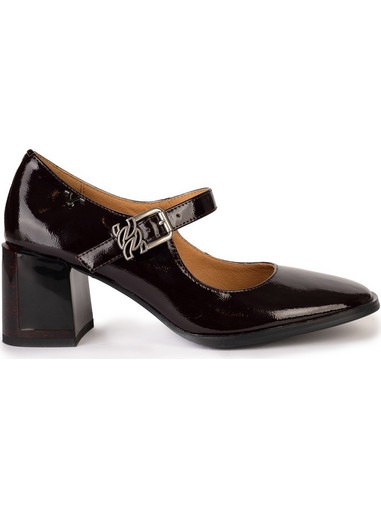 Versace 19V69 Γόβες Λουστρίνι με Χοντρό Χαμηλό Τακούνι & Μπαρέτα Μαύρες AMA735-M1145V