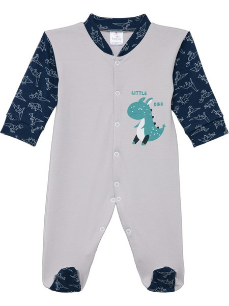 Pretty Baby Φορμάκι Μακρυμάνικo για Αγόρι Γκρι Navy Μπλε 31304