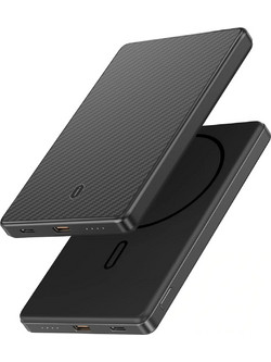 WiWu Warriors Slim Wireless Magsafe Power Bank 5000mAh 20W με Θύρα USB-C Power Delivery Black