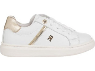 Tommy Hilfiger Παιδικά Sneakers Λευκά Χρυσά T011-3D06N-A11