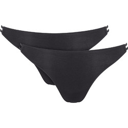 Sloggi Ultimate Cotton Βαμβακερά Γυναικεία String Μαύρα 2Pack 10232046-0004