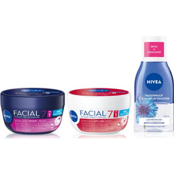 Nivea Facial Anti-Age Cream 100ml + Night Cream 100ml + Aqua Effect 125ml