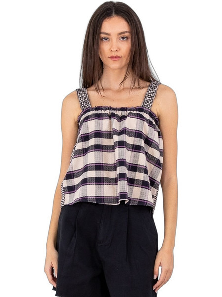 Brixton Γυναικείο Καλοκαιρινό Crop Top Εκρού 01235
