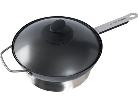 Outdoorchef Barbecue Wok Ανοξείδωτο με Καπάκι 23cm