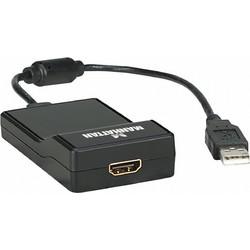 Αντάπτορας USB-A male σε HDMI female Manhattan - Μαύρο 151061