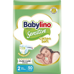 Babylino Sensitive Cotton Soft Πάνες No2 3-6kg 50τμχ