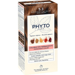 Phyto PhytoColor 5.3 Καστανό Ανοιχτό Χρυσό Φυτική Μόνιμη Βαφή Μαλλιών Χωρίς Αμμωνία 50ml