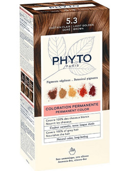 Phyto PhytoColor 5.3 Καστανό Ανοιχτό Χρυσό Φυτική Μόνιμη Βαφή Μαλλιών Χωρίς Αμμωνία 50ml
