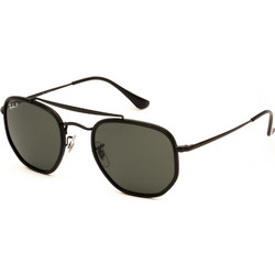 Ray-Ban RB3648M 002/58 Ανδρικά Γυαλιά Ηλίου Πολυγωνικά Κοκάλινα Μαύρα με Μαύρο Polarized Φακό