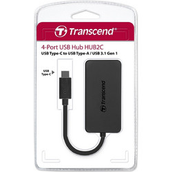 Transcend HUB2C USB Hub 3.0 USB-C με 4 Θύρες USB-A