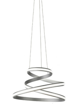 Ondaluce Vuelta Silver Κρεμαστό Φωτιστικό Οροφής Μονόφωτο LED Ασημί