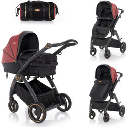 Lorelli Adria Καρότσι Μωρού 2 σε 1 Black Red