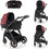 Lorelli Adria Καρότσι Μωρού 2 σε 1 Black Red