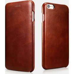 iCarer Vintage Series Curved Edge - Δερμάτινη Θήκη iPhone 6S / 6 - Brown (RIP622-BN)