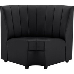 HomeMarkt Πολυθρόνα Δερματίνη Μαύρη Landon HM3163.01
