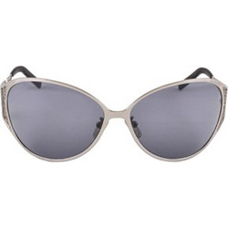 Fendi 361 028 Γυναικεία Γυαλιά Ηλίου Oversized Μεταλλικά Ασημί με Μαύρο Polarized Φακό